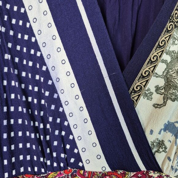 Anthropologie Moulinette Soeurs Size 8 Istanbul Wrap Dress Hankerchief Hem - Picture 8 of 10